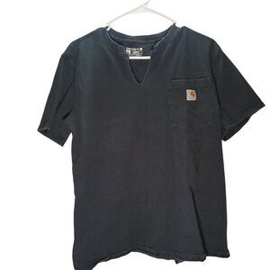 Carhartt Mens Short Sleeve T-Shirt Size Large K87 Style 100% Cotton Black Pocket